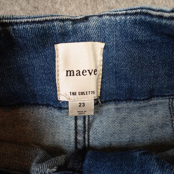 Anthropologie Maeve Jeans 23 Colette Cropped Wide Leg High Rise Denim - Picture 6 of 10